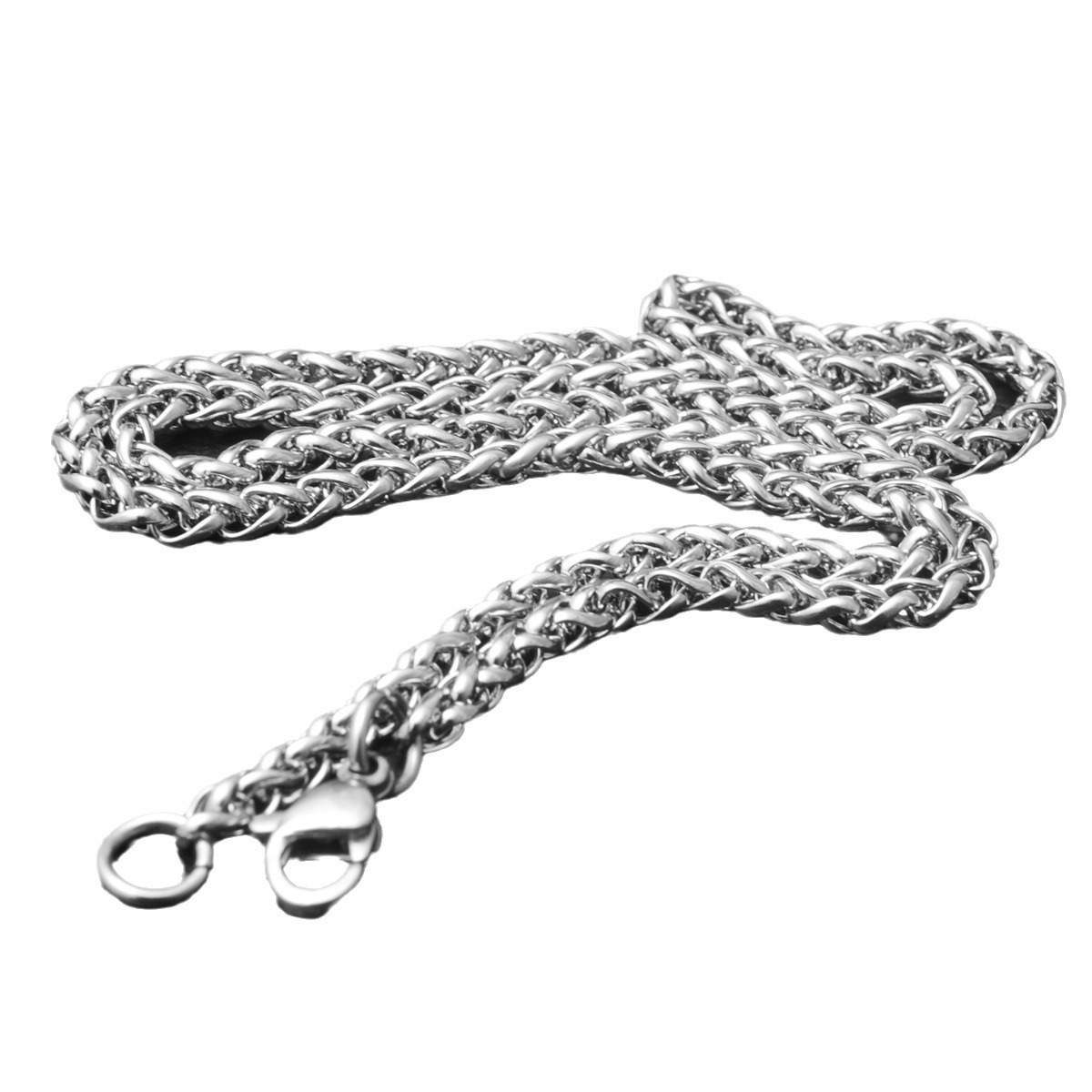 Collier cubain en acier inoxydable pour homme, chaîne épaisse en argent sterling, style hip-hop, os de dragon_voghion.com