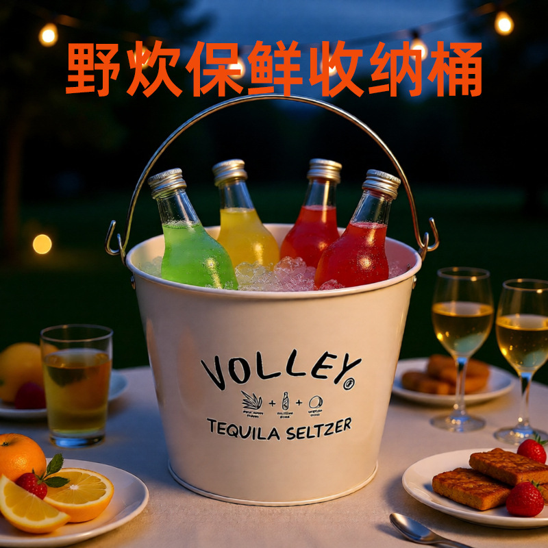 Foreign Trade Processing 5L Bucket Iced Beverage Beer 6 Cans Ice Bucket Waterproof Environmentally Friendly Food Grade Round Gift Bucket Foreign Trade Processing 5L Bucket Iced Beverage Beer 6 Cans Ice Bucket Waterproof Environmentally Friendly Food Grade Round Gift Bucket
