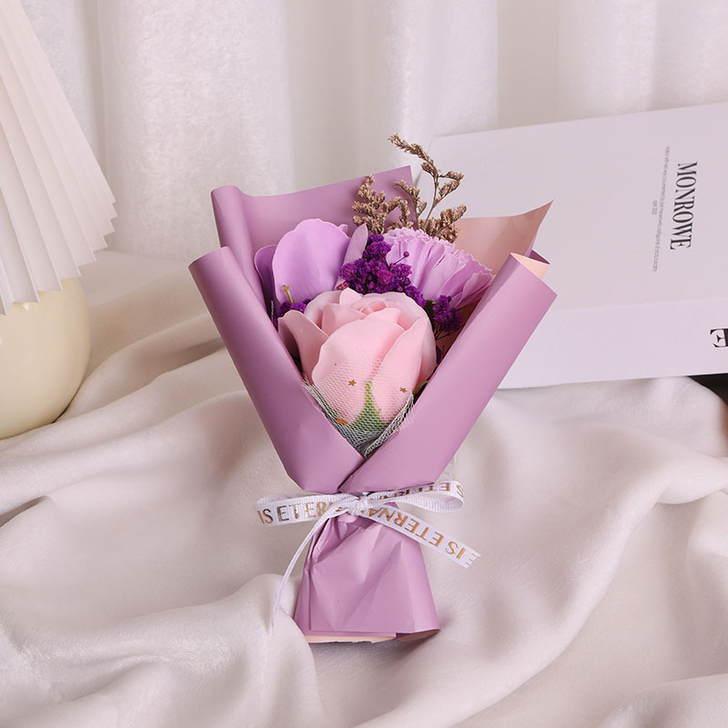 ミニバラの花の小さな花束母の日に彼女のカーネーションプレゼント永生花祭り520花束|undefined