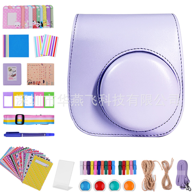Polaroid Camera Instax Mini12/11 Accessories Set Camera Bag Filter Photo Frame Photo Album Sticker 12 Pieces