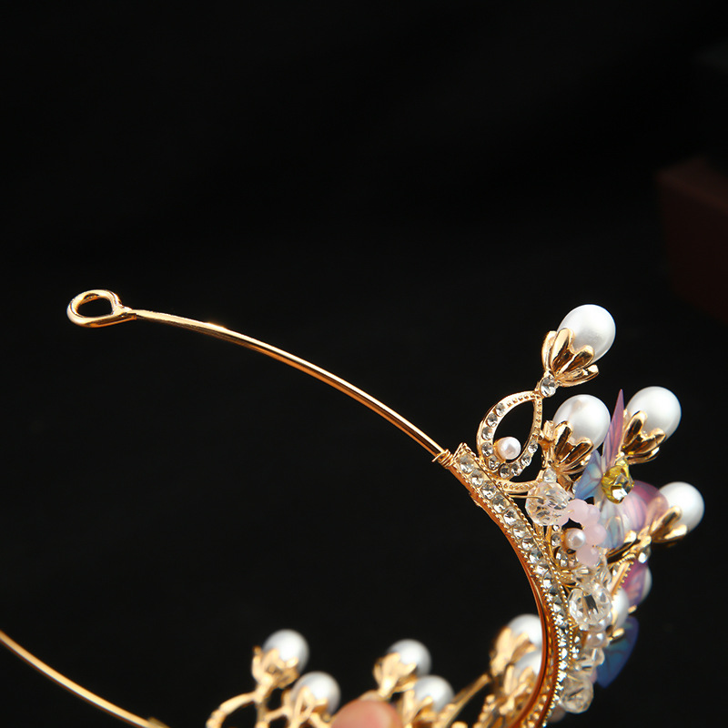 Fascia per capelli con corona di cristallo per compleanno della principessa, fascia per capelli da sposa diciottenne, fascia per capelli premium_voghion.com