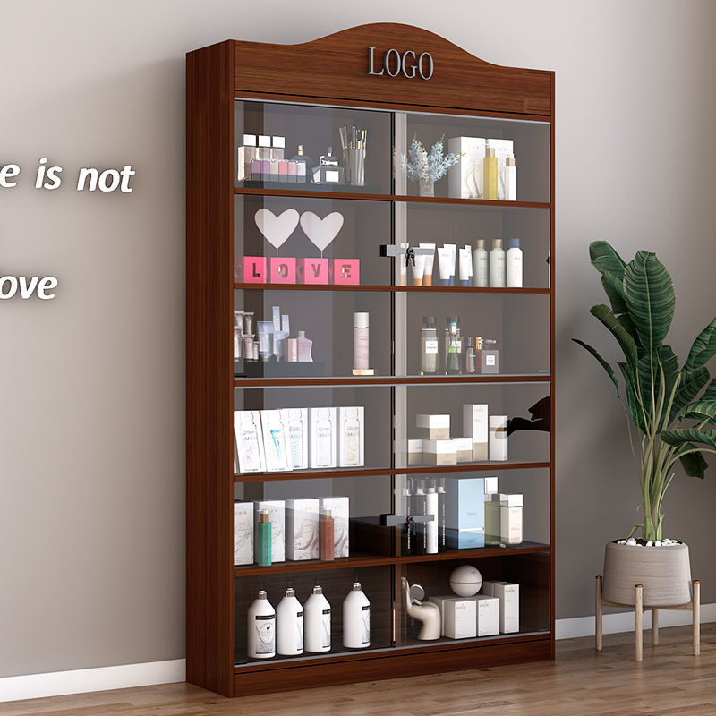 展示柜商用带锁玻璃门化妆品样品礼品隔断防尘多层产品推拉组合柜