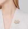 Minimalistic cute genuine design sophisticated brooch, universal fashionable jacket lapel pin, pin, flowered
