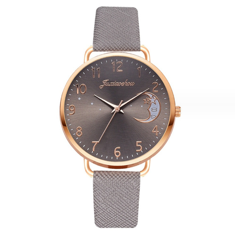 hot products Star Moon pattern Women's Watch simple belt student bracelet suit watch_voghion.com