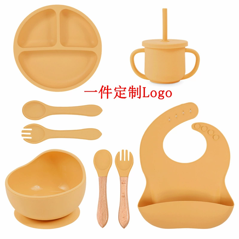 8 комплектов силиконовой посуды для детей