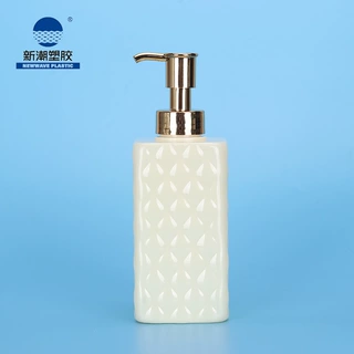 新潮塑胶护肤品包材 按压式洗发沐浴四方塑料瓶 源头厂家新品直销