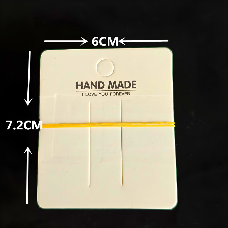 100 hojas de un paquete de tarjetas de horquilla, tarjetas de clip largas y cortas de estilo coreano, tarjetas de papel de cartón con clip para puestos callejeros