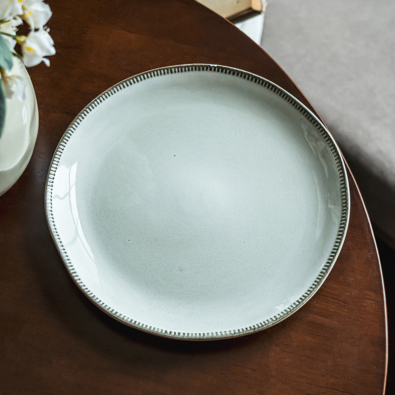 Platos de cerámica de alta calidad, platos de carne, platos de pasta, platos de platos para el hogar, platos de platos