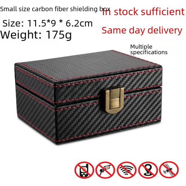 in stock small medium large anti-radiation signal shielding box carbon fiber retro rfid anti-scanning anti-GPS positioning box