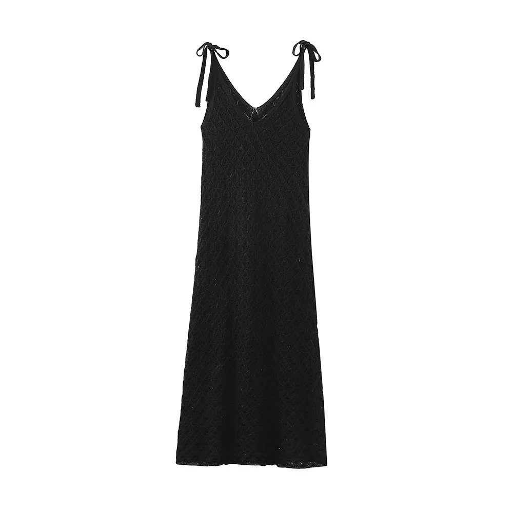 Women's Strap Dress Streetwear V Neck Sleeveless Solid Color Midi Dress Daily display picture 1