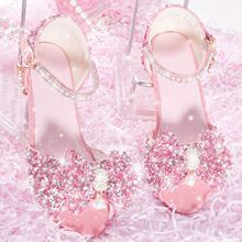 女童凉鞋夏款爱沙公主童鞋小孩女宝宝软底炸街网红爆款儿童高跟鞋