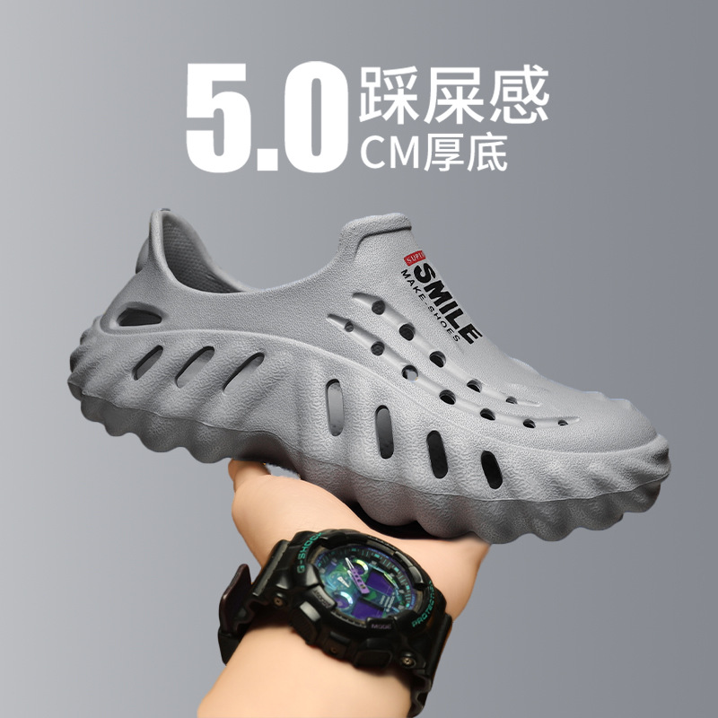 En nombre del verano nuevas zapatillas de moda al aire libre zapatos de vadeo antideslizantes zapatos de playa de todo fósforo zapatos de jardín EVA de suela blanda hombres