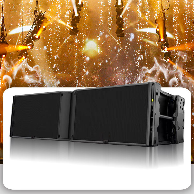 Altavoces de arreglo lineal de tres vías duales de 12 pulgadas para presentaciones en escenarios al aire libre de alta potencia, sonido de calidad profesional para presentaciones.