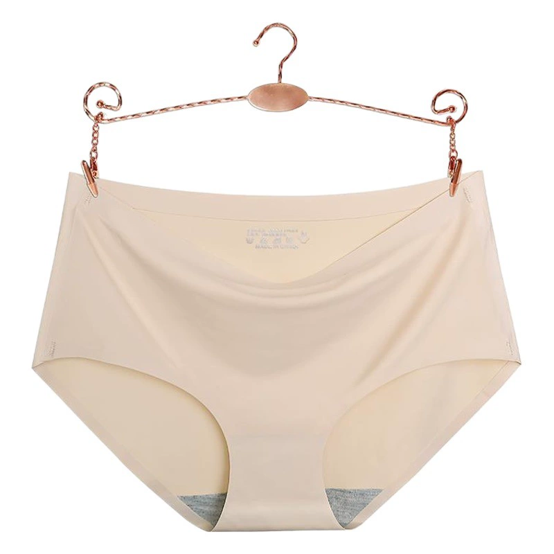 Летнее женское Бесшовное нижнее белье из ледяного шелка, цельное нижнее белье, дышащее нижнее белье со средней талией, сексуальное нижнее белье, женские брюки для девочек оптом