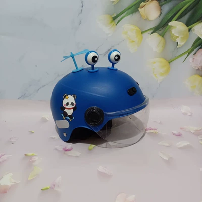 anti-fall summer adjustable helmet, Motosiklet kaskı (dəbilqə) - dark-blue-hd-short-blue-eyes-blue-windmill-1-5-years-old-skateboard-bear-jz
