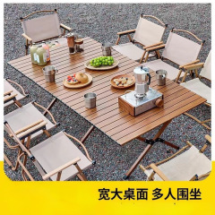 ソース卸売屋外折りたたみテーブルと椅子折りたたみスツールポータブルチェアカーミットチェアピクニックキャンプエッグロールテーブルセット