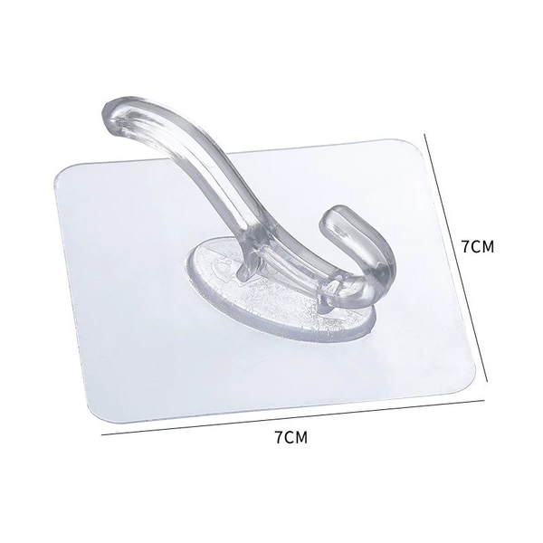 Transparent coat single hook 7*7cm