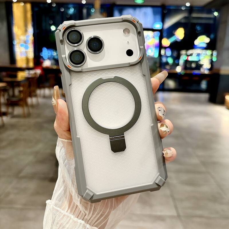 适用iPhone17PROMAX手机壳跨境肤感磁吸支架苹果16四角防摔镜头膜|undefined