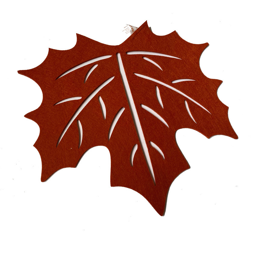 Suministro transfronterizo mantel de fieltro, festival de la cosecha, mantel de fieltro de hoja de arce, mantel de fieltro, mantel de fieltro, fieltro de lana de regalo, paisaje otoñal