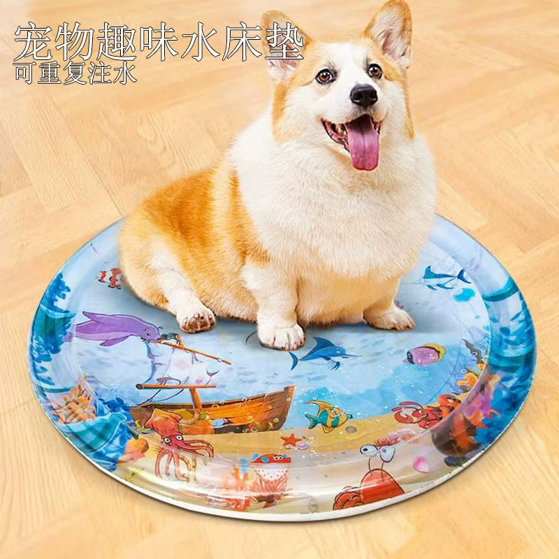Водяной матрас для собак, утолщенная ледяная подушка для домашних животных, надувной коврик с водой, коврик для сна для собак, игрушка-гнездо для кошек, летняя подушка для патов