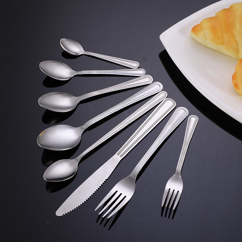 Restaurant Hotel Stainless Steel Tableware Spoon Fork Coffee Dessert Spoon Household Fruit Fork Manufacturer Wholesale Restaurant Hotel Stainless Steel Tableware Spoon Fork Coffee Dessert Spoon Household Fruit Fork Manufacturer Wholesale