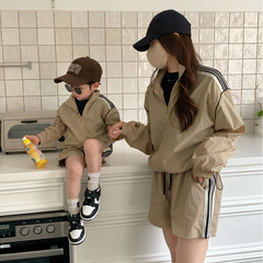 Play together parent-child clothing summer boys and girls parent-child summer outdoor clothing set sun protection two-piece set T23X73