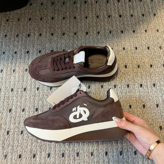 Joker! Autumn 2024 New Style Platform Platform Forrest Gump Shoes Light Sports Casual Shoes Increased Leather Women's Shoes