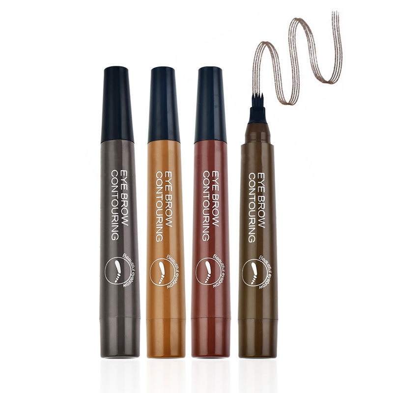 翠黛四叉水眉笔持久防水持久仿真眉感 根根分明眉笔女加工定制oem