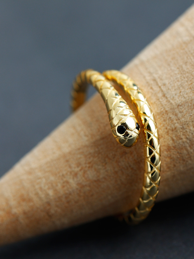 Fashion Snake Sterling Silver Plating Open Ring 1 Piece