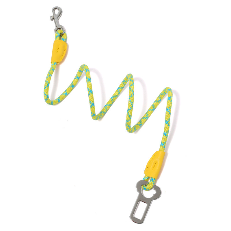 Cinturón de tracción de seguridad para automóviles para mascotas anillo redondo cuerda para perros cuerda para gatos cuerda de tracción para reposacabezas de automóviles