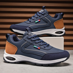 2025 Spring Large Size 464748 Men's Casual Outdoor Shoes Dark Blue Style Non-Slip Wear-Resistant Easiest for Match Sports Shoes