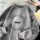 Tide, бархатный демисезонный свитшот, трендовый лонгслив для влюбленных для отдыха, в американском стиле