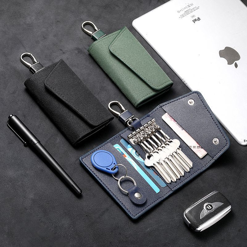 Fur Key Bag Protective Cover for Men, New Trendy Storage Card Holder, Two-In-One Multifunctional Key Bag for Home Use