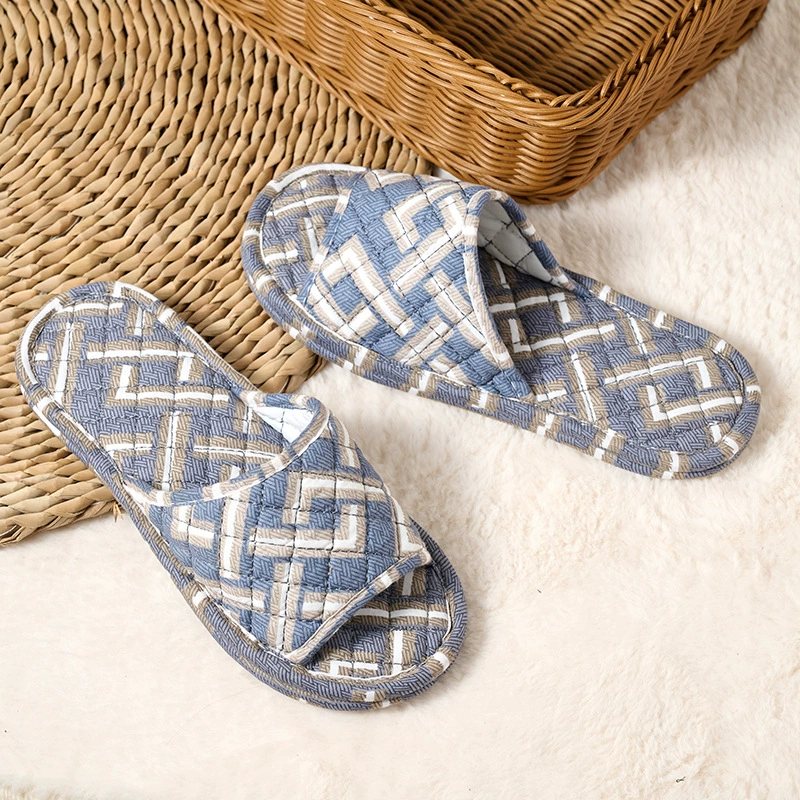 Тканевые напольные тапочки для внешней торговли, домашние женские летние домашние осенне-зимние бесшумные домашние тапочки на мягкой подошве для пары