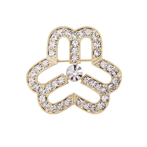 Women's Federation emblem brooch Women's Federation Rhinestone diamond-encrusted corsage 38 Women's Day pin Badge Logo Accessories