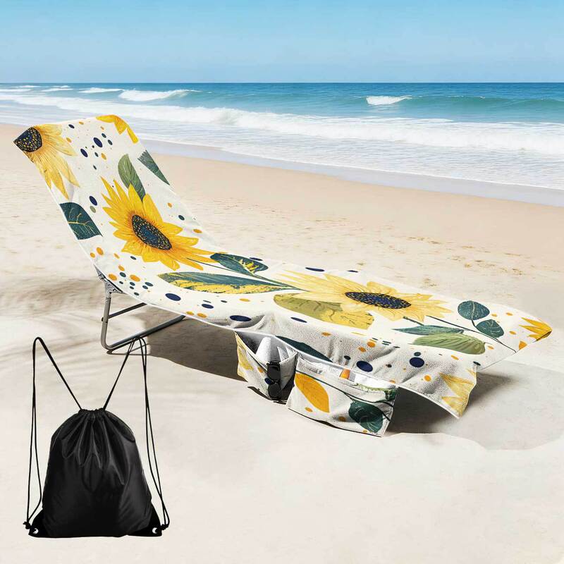 Cross-Border Exclusive Supply of Beach Chair Covers with Storage Pockets, Machine Washable Lounge Chair Covers, and Portable Drawstring Beach Towel 10 Cross-Border Exclusive Supply of Beach Chair Covers with Storage Pockets, Machine Washable Lounge Chair Covers, and Portable Drawstring Beach Towel 10