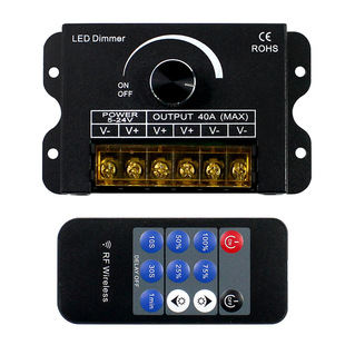 DC5V-24V40A monochrome knob dimmer monochrome LED strip wireless 11 button RF remote control monochrome dimmer