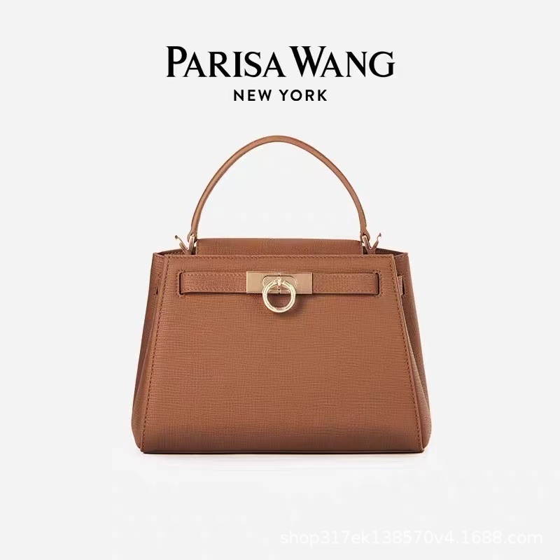 2025 New Parisa Wang Genuine Leather Women's Madison Handbag Crossbody Commuter Bag - Thumbnail 7
