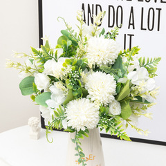 百花邦 北歐仿真花白色蒲公英組合花束 家庭派對婚禮花牆裝飾批發