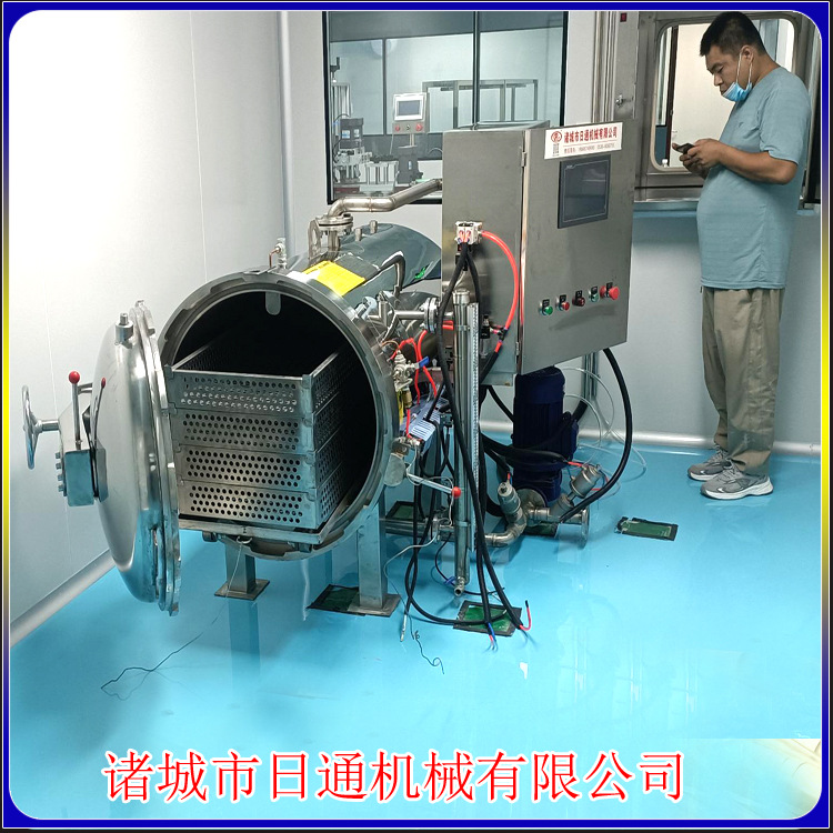 全自动喷淋式杀菌锅 电加热小型高温杀菌釜 带换热器顶淋侧喷杀菌