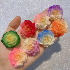 【扎染大茉莉】37mm手工DIY饰品手机壳镜子发饰树脂