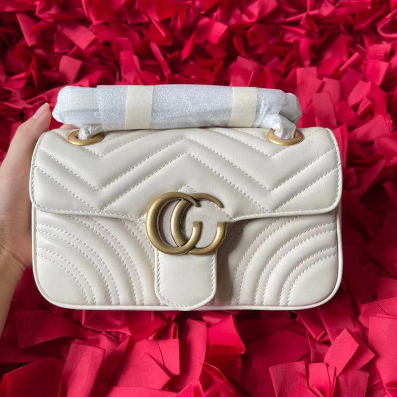 Original Leather Double g Bag Marmont Ma Meng Heart Bag Mini Dionist Bag Chain Bag Genuine Leather Women's Bag Dropshipping