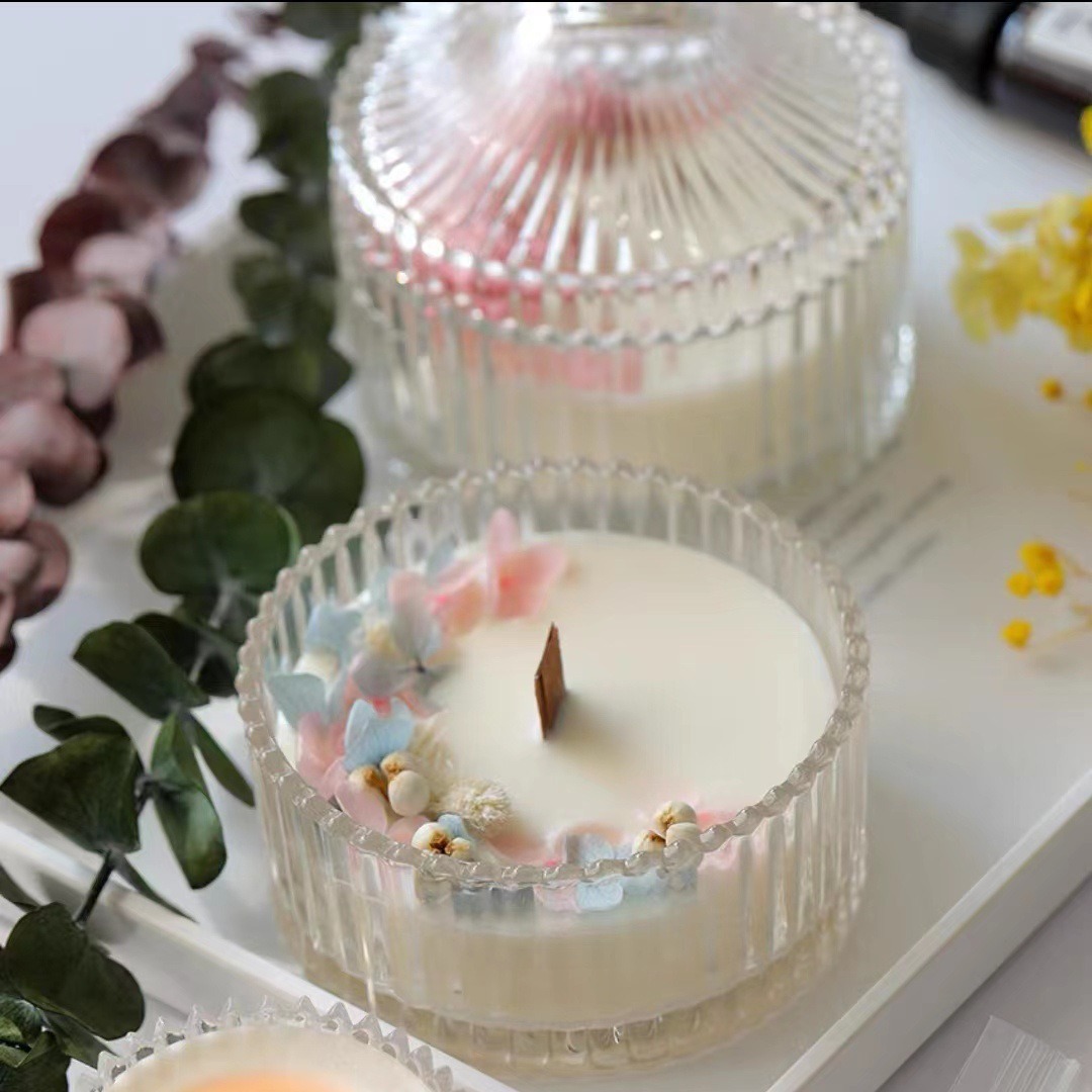 De estilo europeo de la celebridad de Internet bolso de Mongolia caramelo de fruta seca de almacenamiento caja de la joyería jarra Candelabro hecho a mano aromaterapia vela taza adornos de vidrio