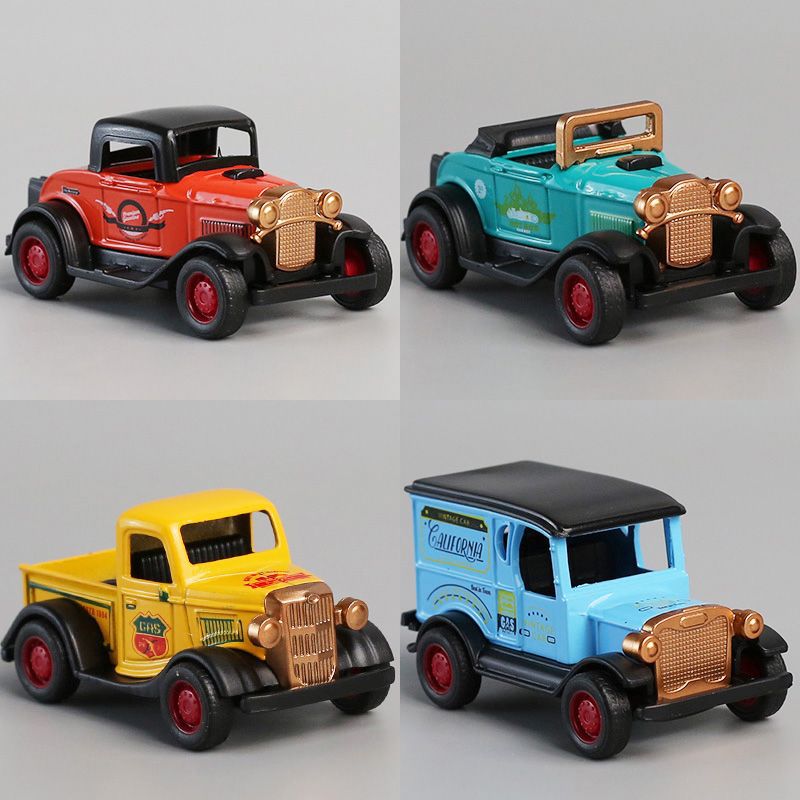 迷你男孩小汽车合金复古老爷车儿童玩具皮卡车玩具车外贸工厂批发