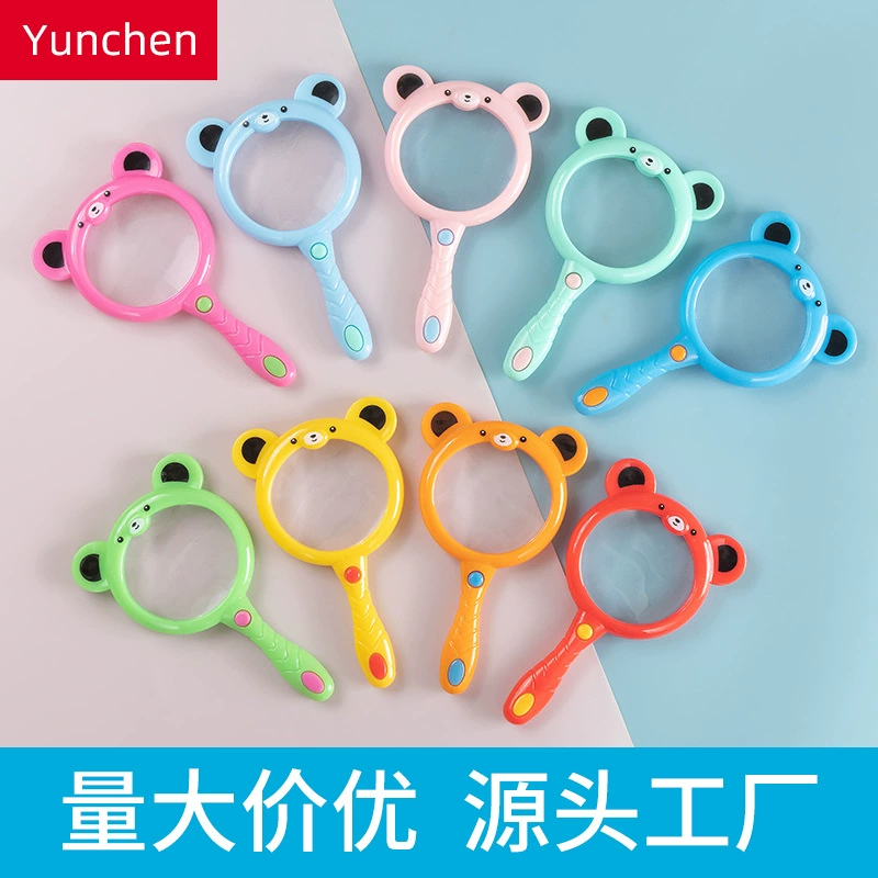 Детская мультяшная 60-миллиметровая лупа-макарон высокой четкости, портативная увеличительная стекло для обучения детей, научный эксперимент, исследование