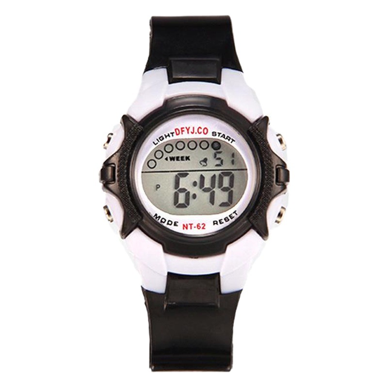 Reloj electrónico multifuncional para niñas de 5-15 años, compacto, estilo casual para estudiantes, luminoso multicolor, venta al por mayor de fábrica