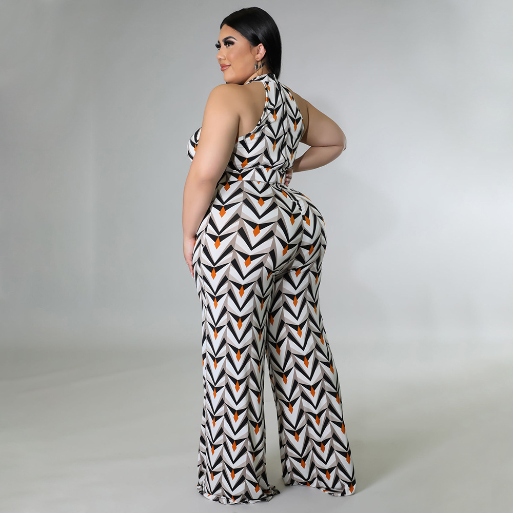 Women's Daily Vintage Style Color Block Full Length Printing Jumpsuits display picture 18