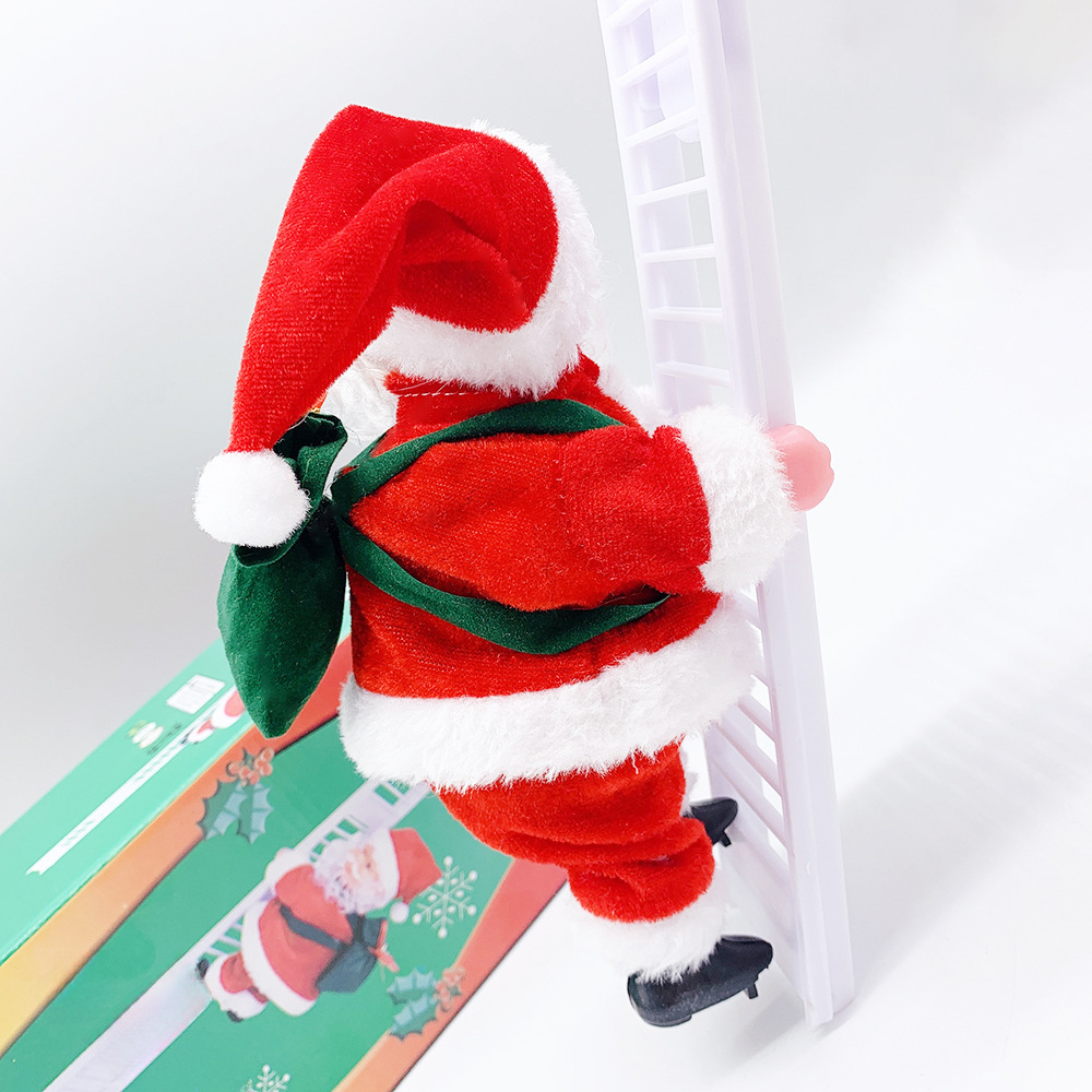 Paracadute Paracadutismo Babbo Natale Elettrico Elettrico Arrampicata Tenda di perline Arrampicata Scale Scala Decorazioni natalizie Giocattoli Regali_voghion.com