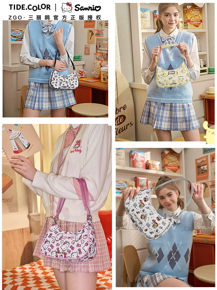 Санчиро, Хелло Китти, Hello Kitty, сумка подмышку, сумка через плечо, сумка через плечо