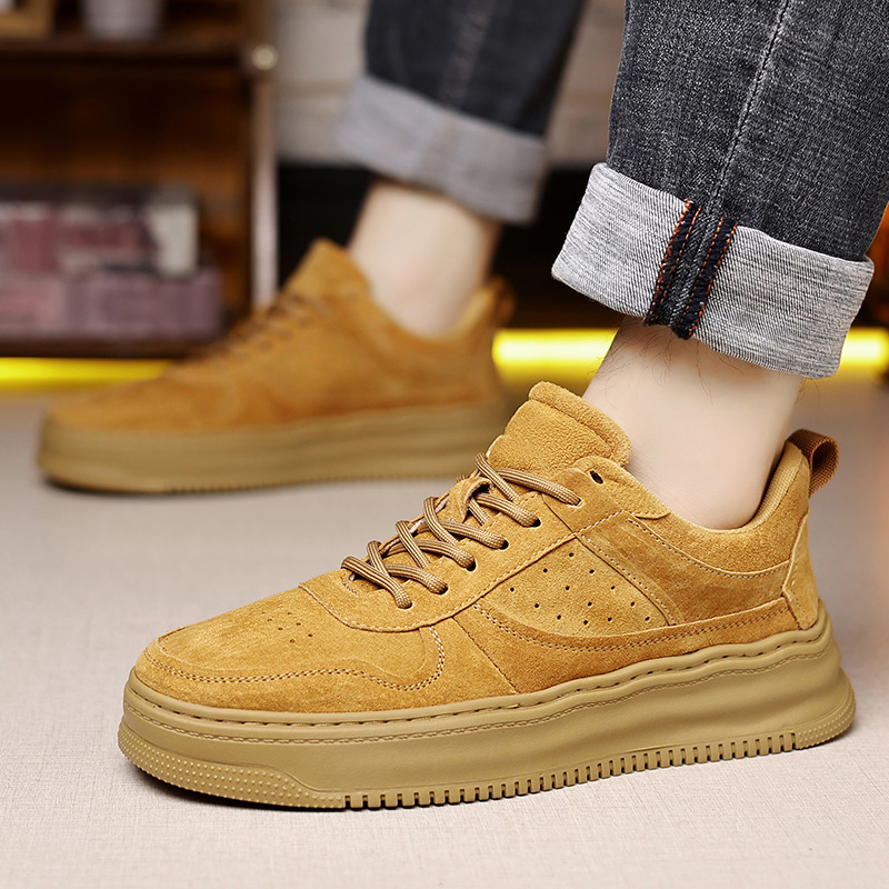 潮牌高级感透气休闲板鞋时尚百搭厚底小白男鞋轻便舒适运动跑步鞋